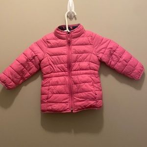 Toddler girl reversible lightweight down jacket
